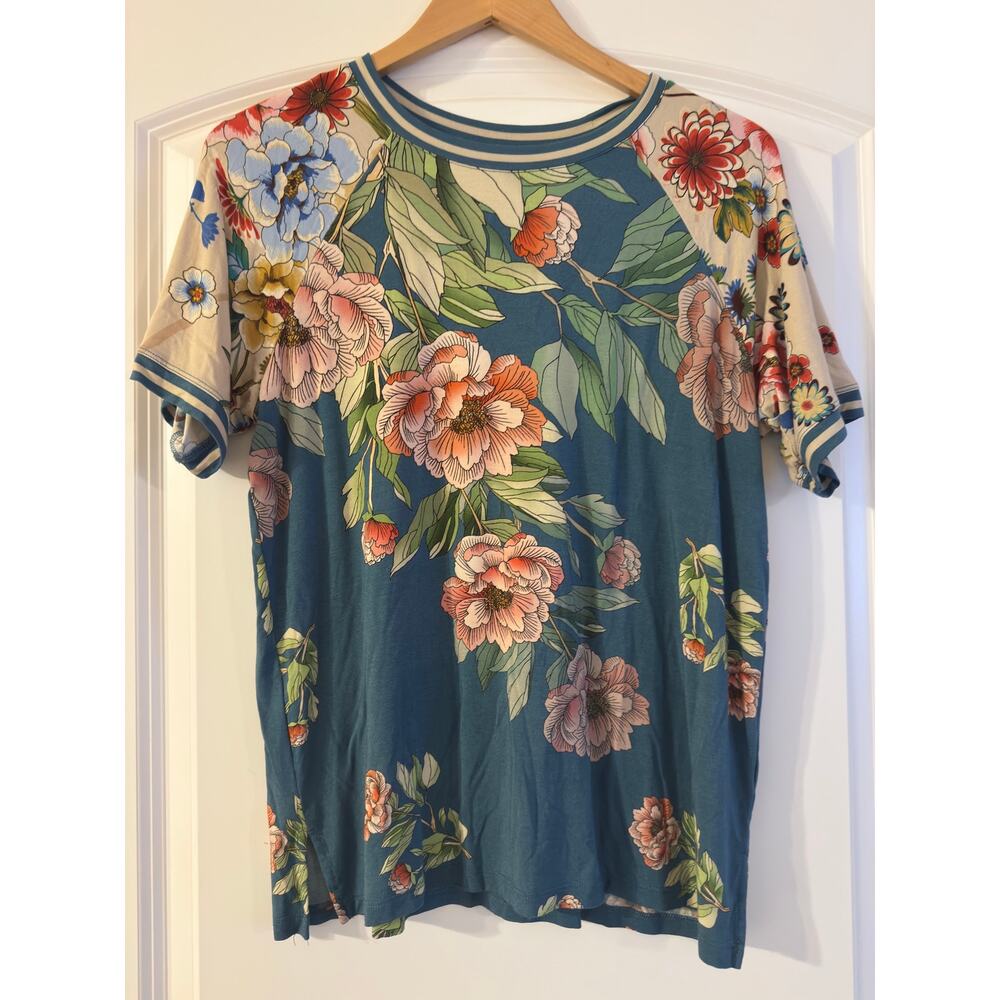 MODERN EDIT | Johnny Was Romano Raglan Boho Floral Vacation Top -Small
